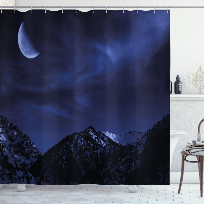 Snowy Mountains Scenic Shower Curtain