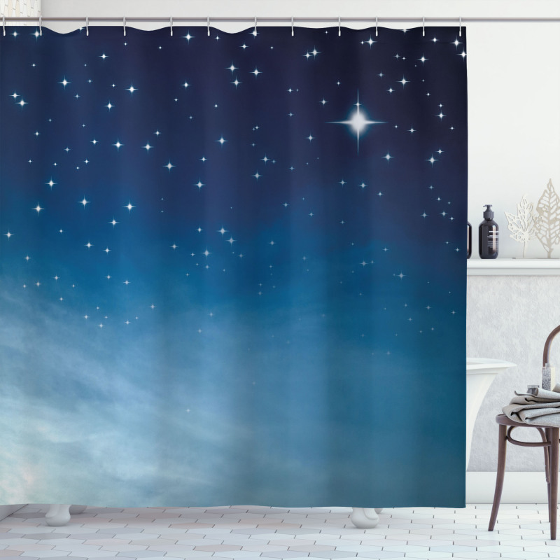 Ombre Sky Universe Cosmos Shower Curtain