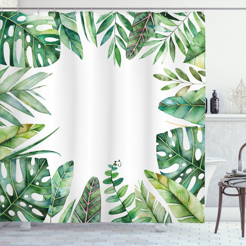 Jungle Themed Picture Shower Curtain