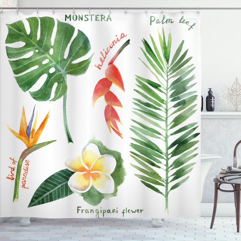 Tropical Flora Shower Curtain
