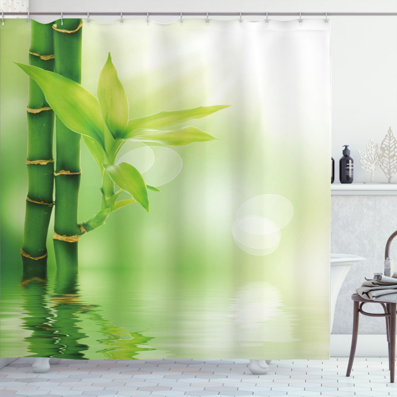 Bamboo out of Water Shower Curtain