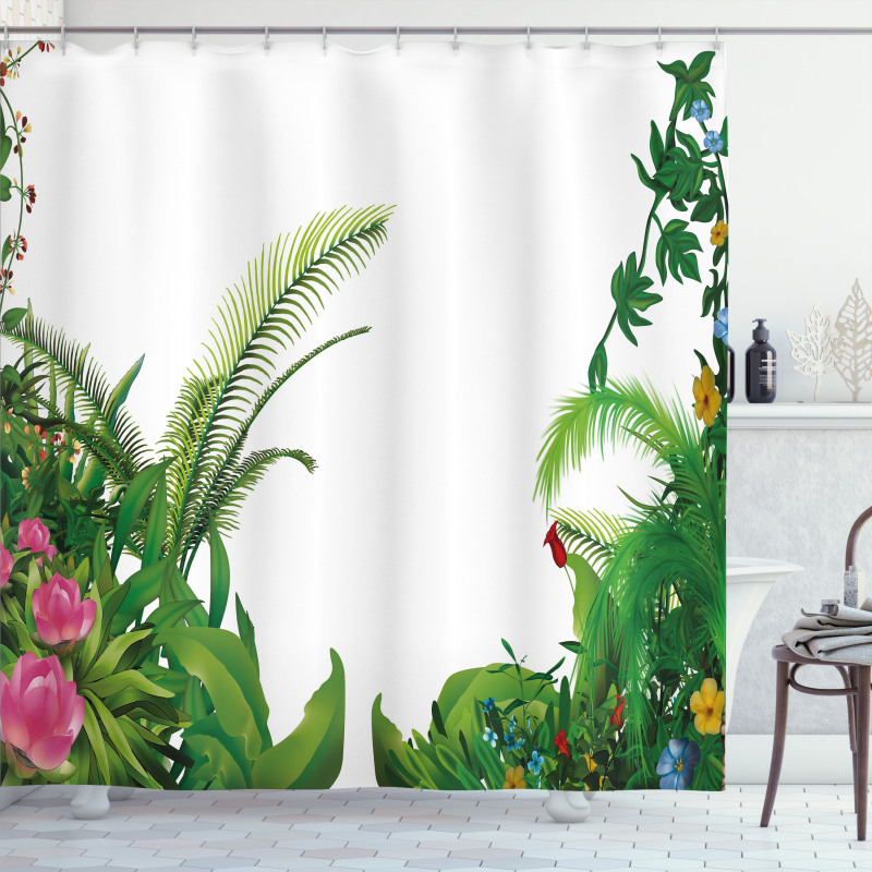 Tropical Plants Exotic Shower Curtain