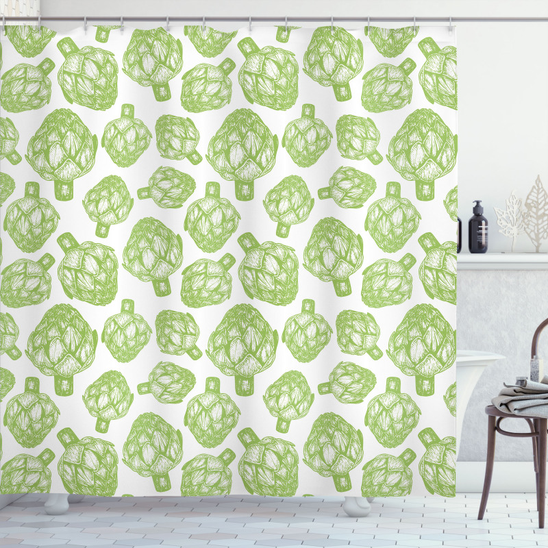 Super Food Vegetable Shower Curtain