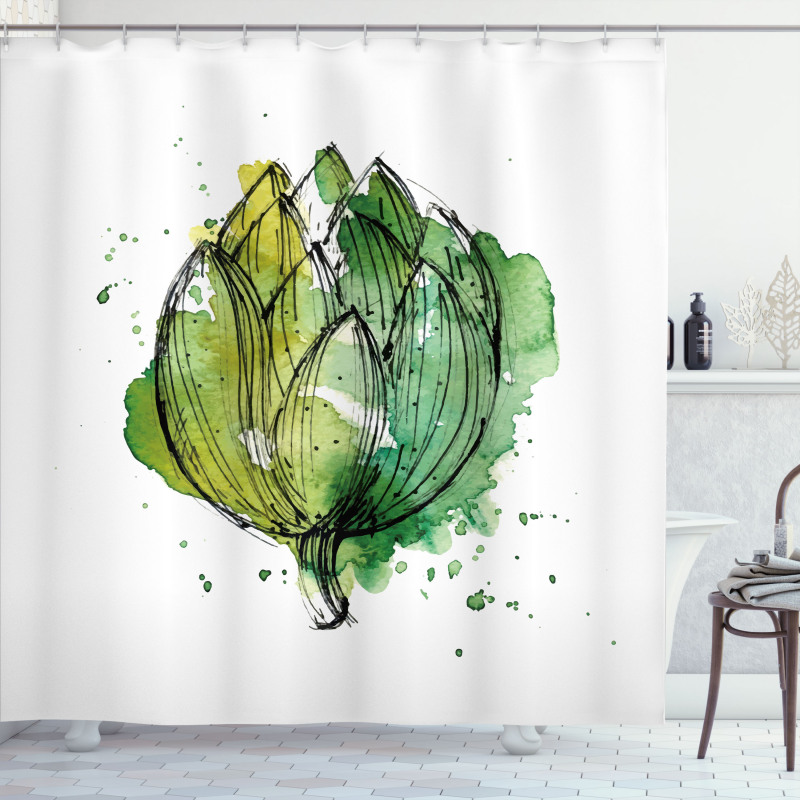Abstract Cardunculus Shower Curtain
