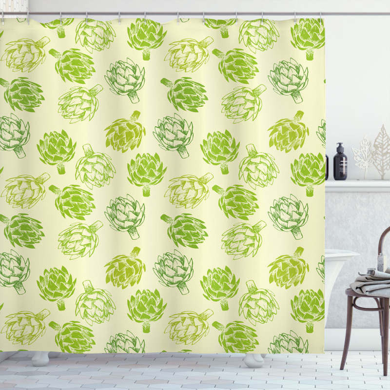 Vegetable Sketch Shower Curtain