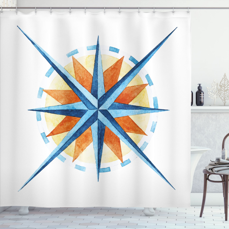 Watercolor Directions Shower Curtain