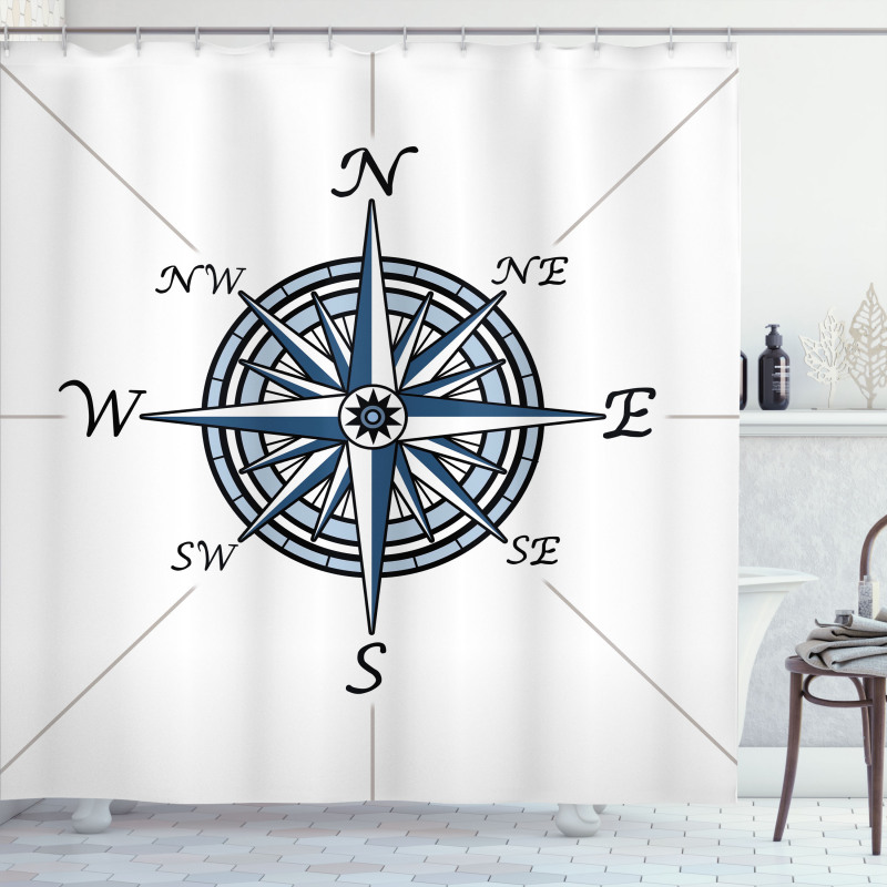 Sea Color Marine Design Shower Curtain