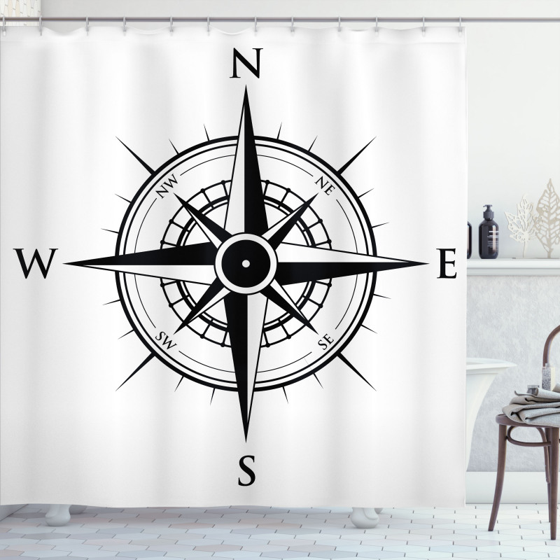 Navigation Tech Travel Shower Curtain