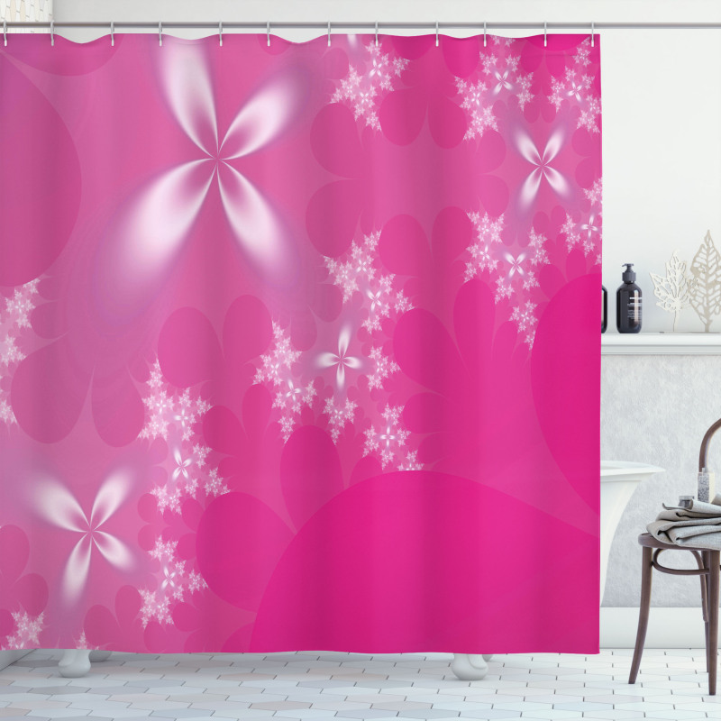 Vibrant Floral Modern Shower Curtain