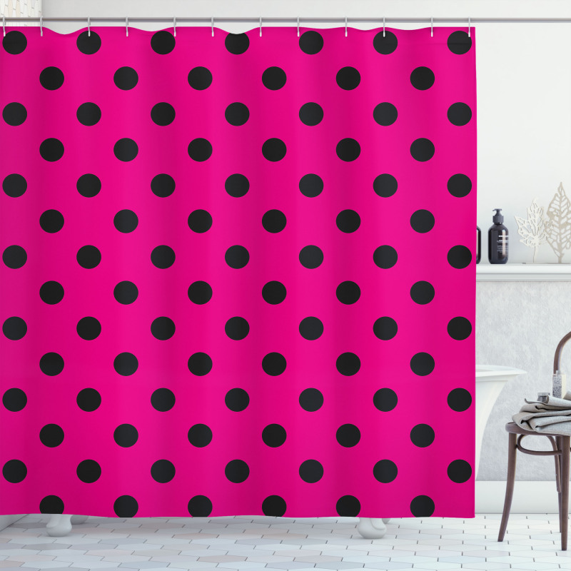 Pop Art Inspired Dots Shower Curtain