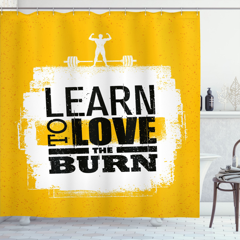 Love the Burn Grungy Shower Curtain
