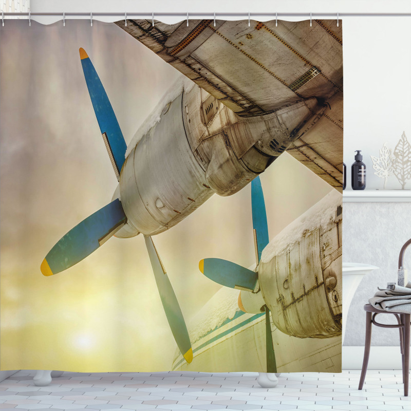 Old Aircraft Shower Curtain