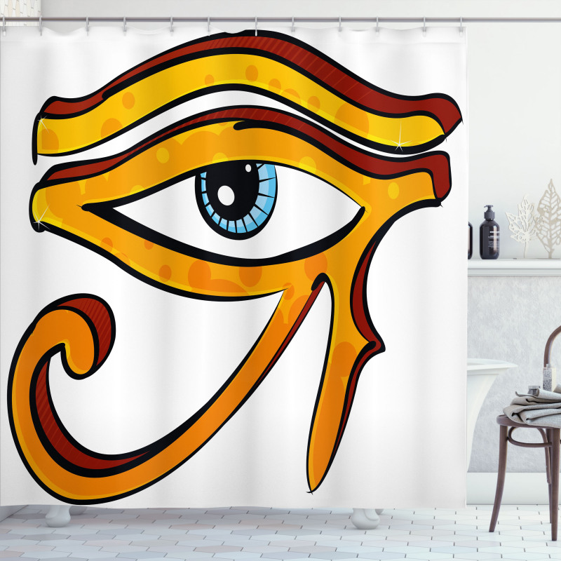 Eye Shape Egyptian Shower Curtain
