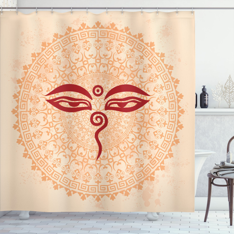 Oriental Mandala Ancient Zen Shower Curtain