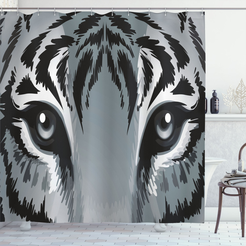 Tiger Sharp Eyes Wildlife Shower Curtain