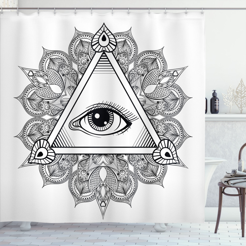 Vintage Tattoo Boho Occult Shower Curtain