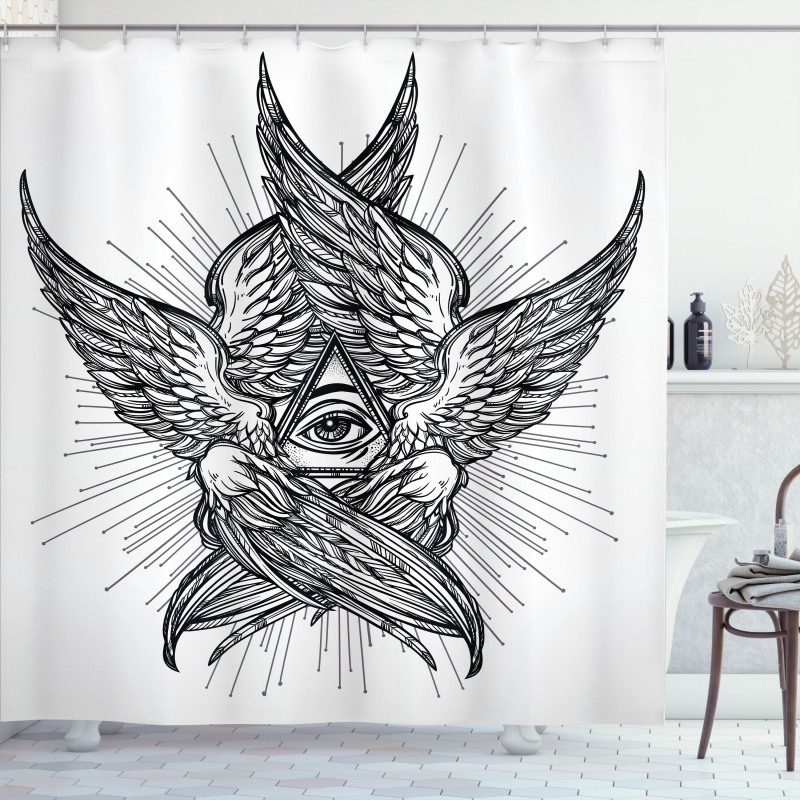 Providence Vintage Angel Shower Curtain