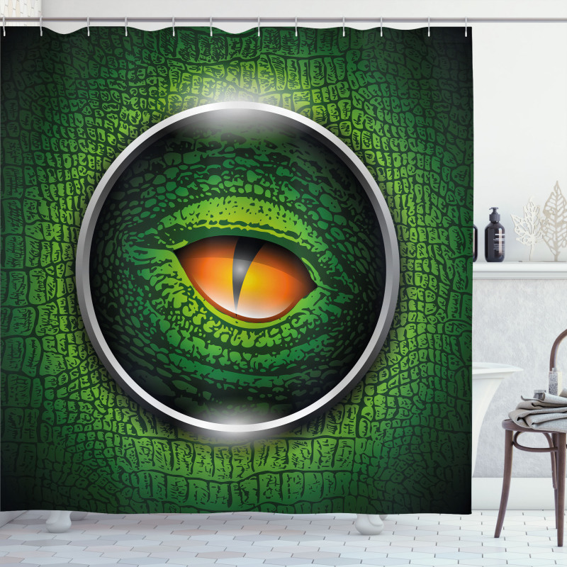 Vibrant Realistic Reptile Shower Curtain