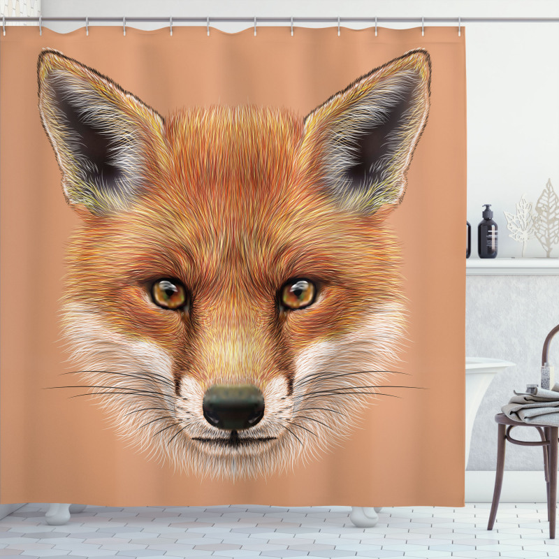 Fluffy Face Forest Shower Curtain