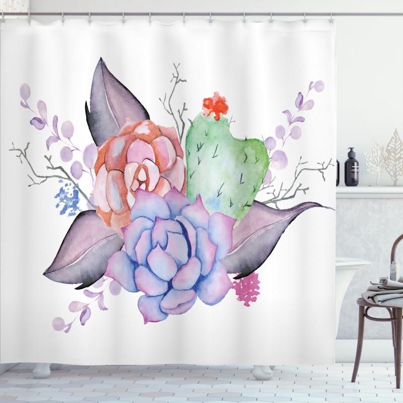 Romantic Summer Blossoms Shower Curtain