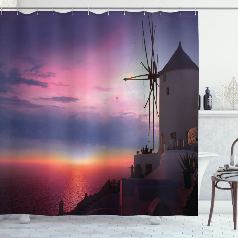 Greek Village Aegean Shower Curtain