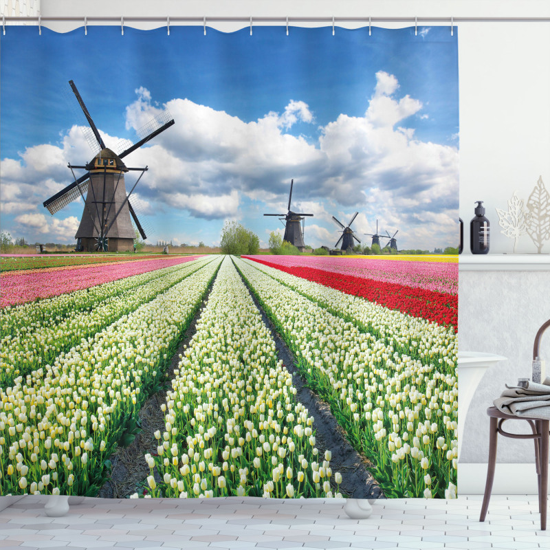 Vivid Farmland Scenic Shower Curtain