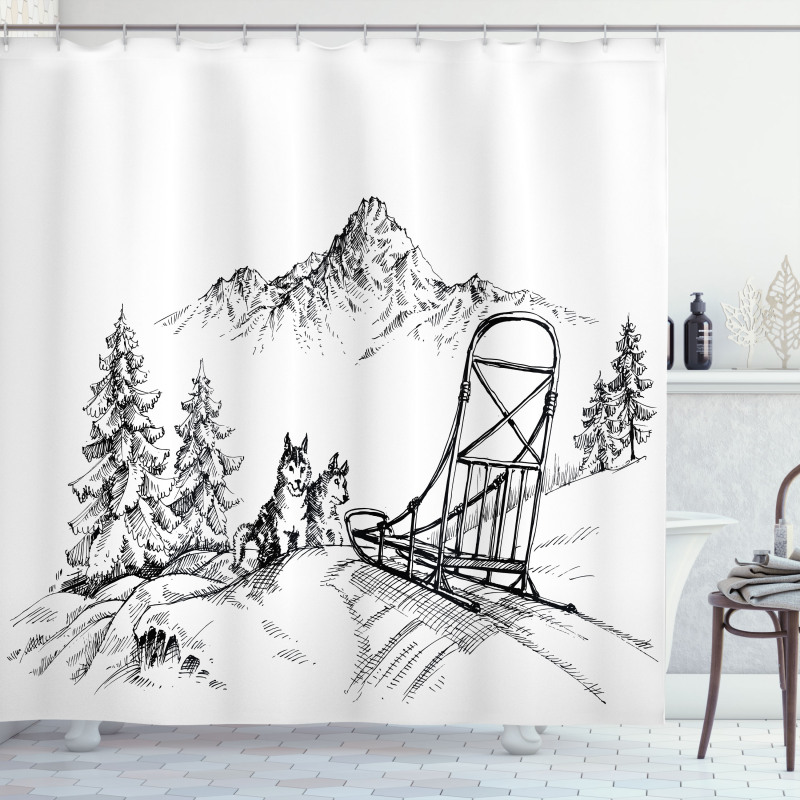 Winter Woods Shower Curtain