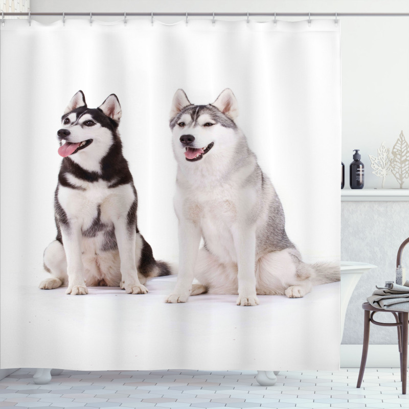 Furry Doggies Shower Curtain
