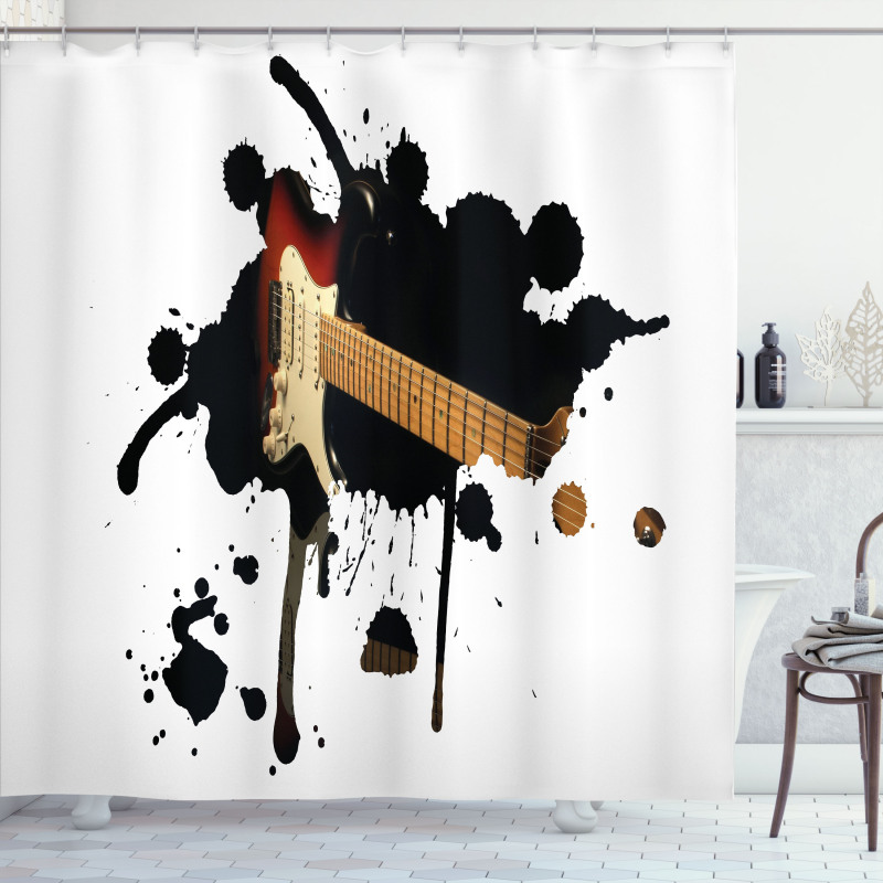 Guitar Fretboard Shower Curtain