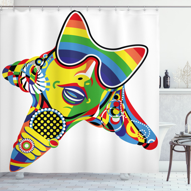 Rainbow Color Art Shower Curtain