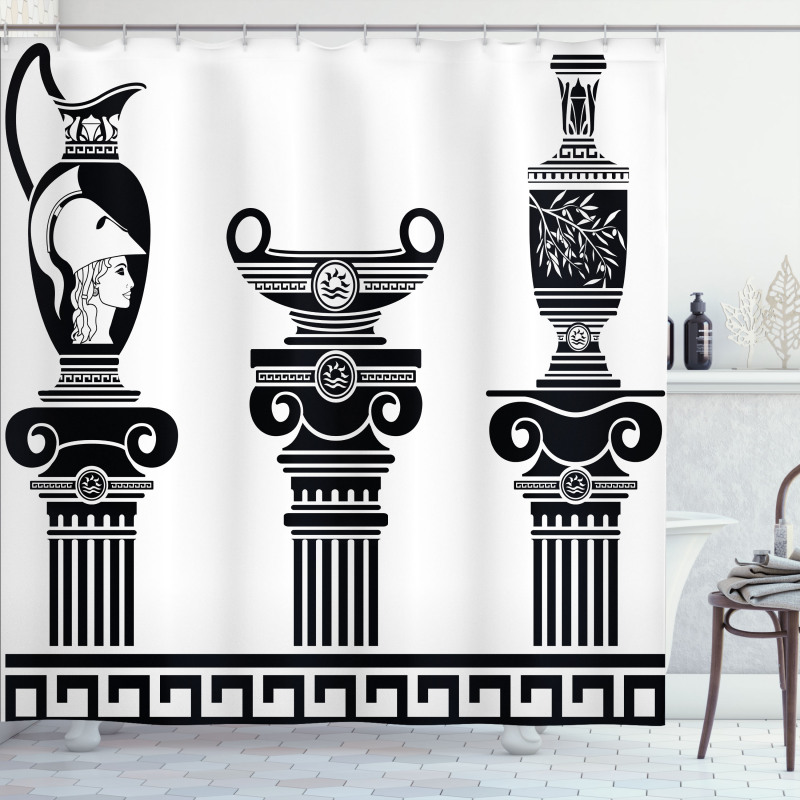 Hellenic Vase Design Shower Curtain