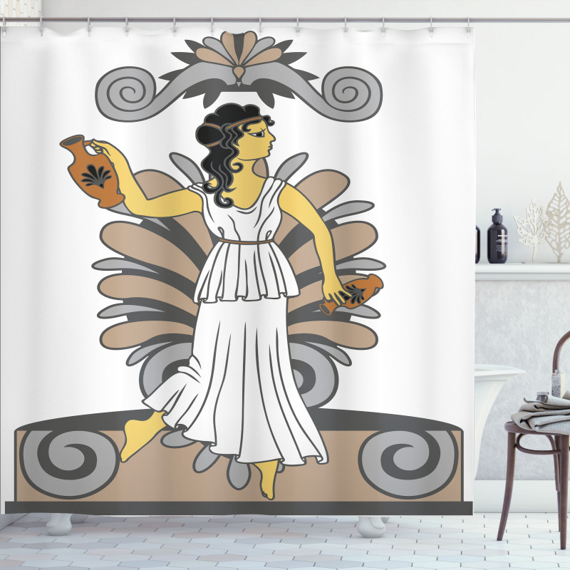 Woman with Amphora Shower Curtain