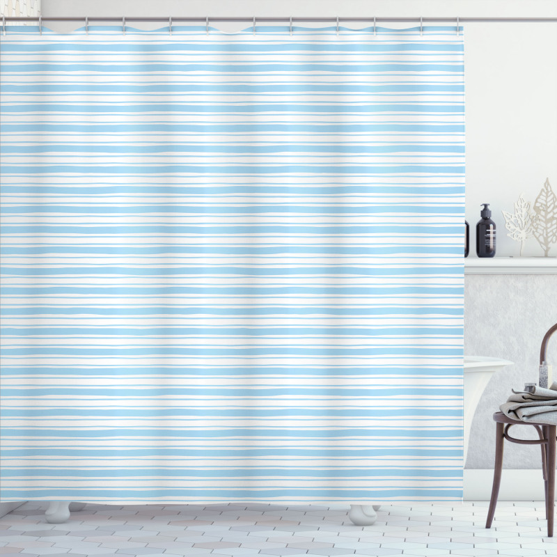 Wavy Soft Lines Shower Curtain