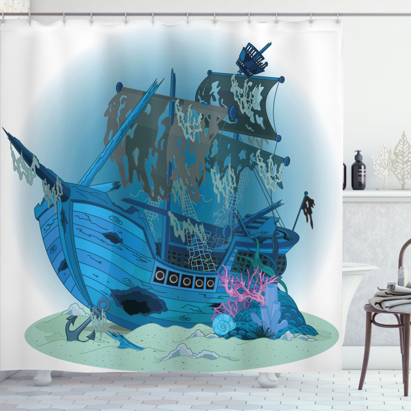 Underwater Antique Shower Curtain