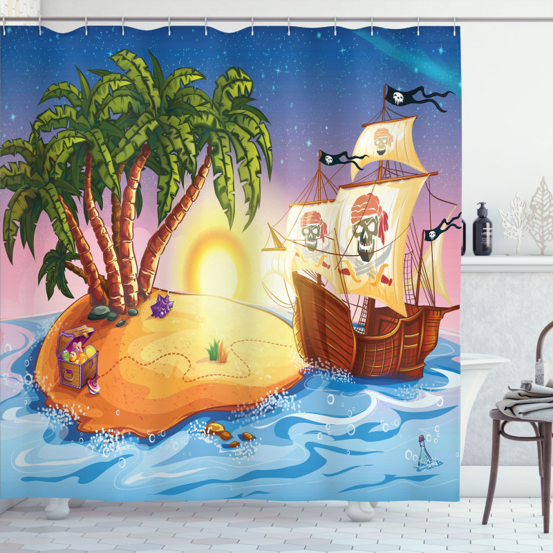 Exotic Sea Island Shower Curtain