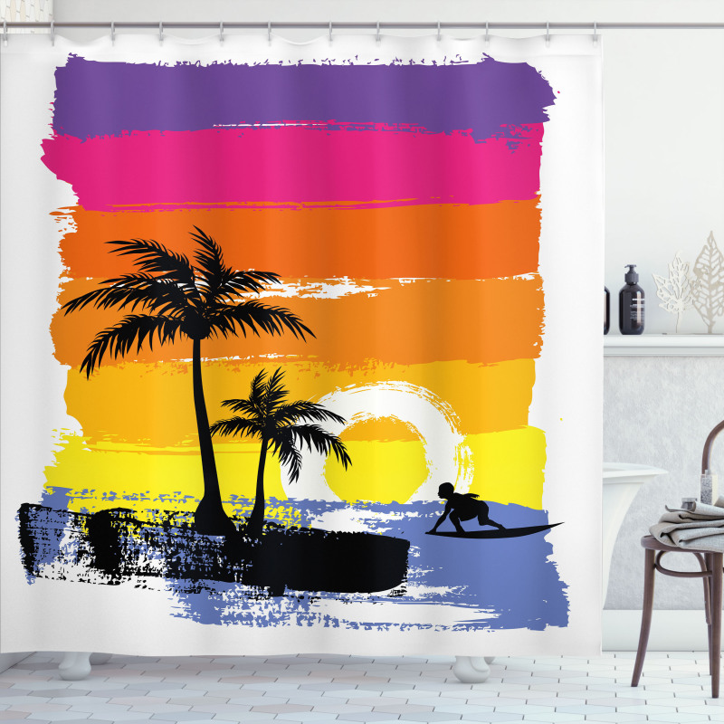 Tropical Beach Shower Curtain