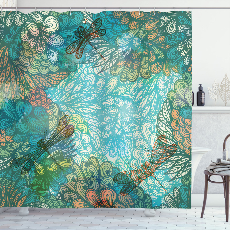 Fantasy Flowers Mix Shower Curtain