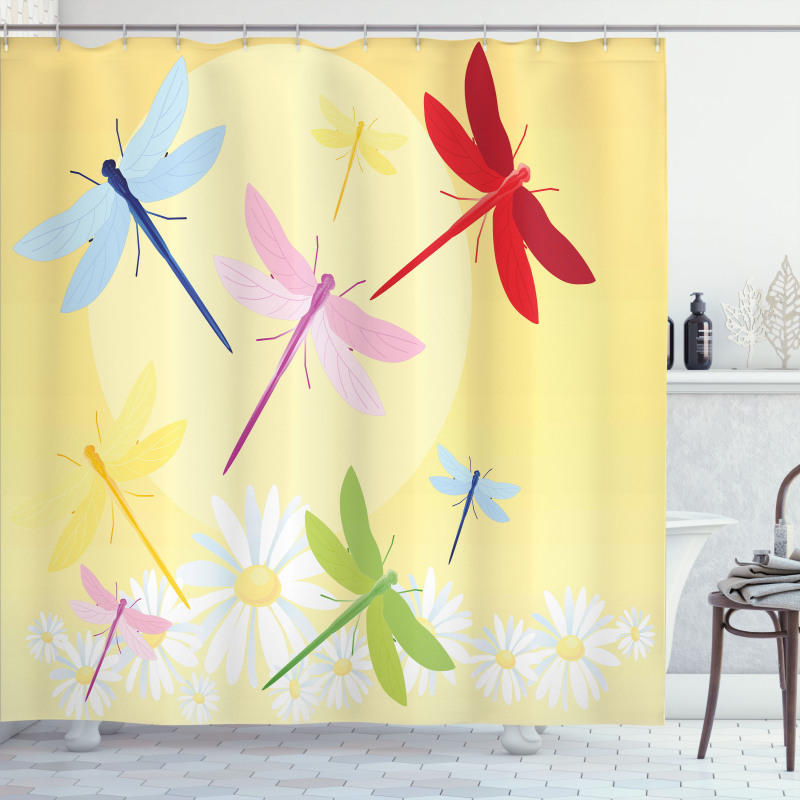 Flower Field and Sun Shower Curtain