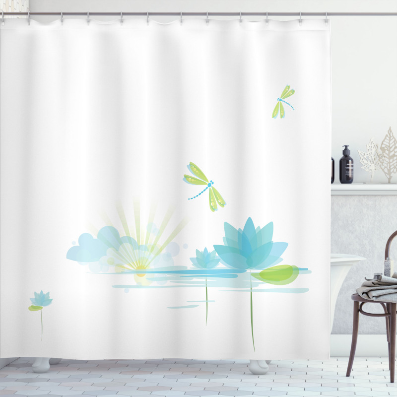 Waterlily Nature Lake Shower Curtain