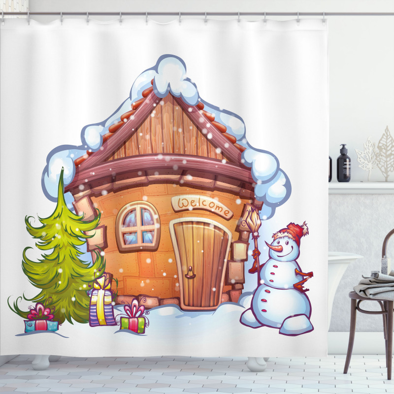 Cartoon House Shower Curtain