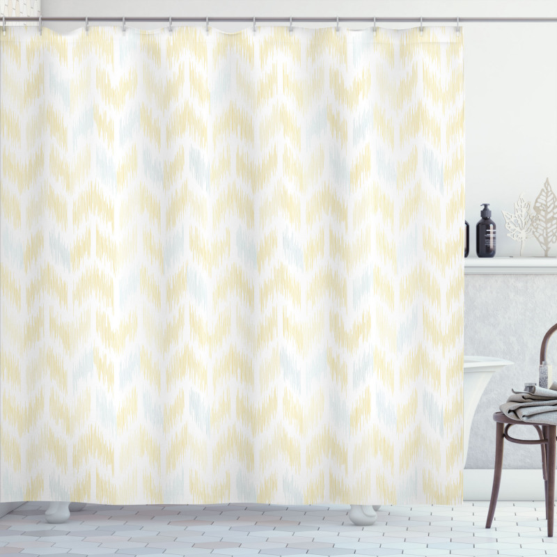 Ikat Style Tile Shower Curtain