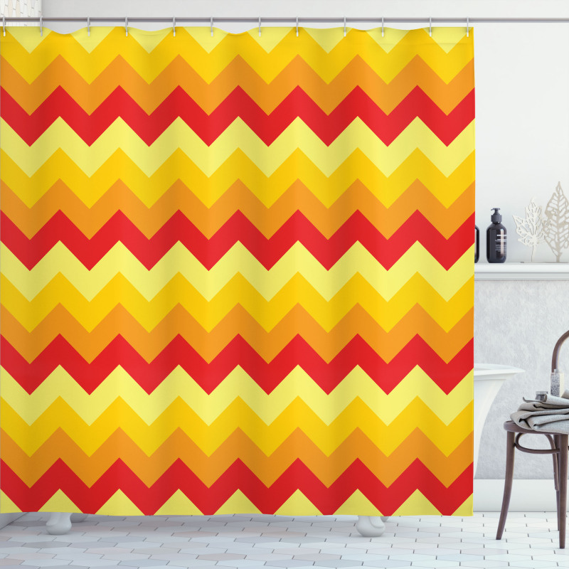 Warm Color Arrow Shower Curtain