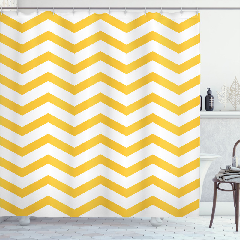 Wavy Horizontal Art Shower Curtain