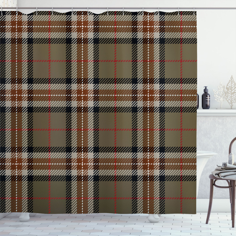 Scottish Geometric Shower Curtain