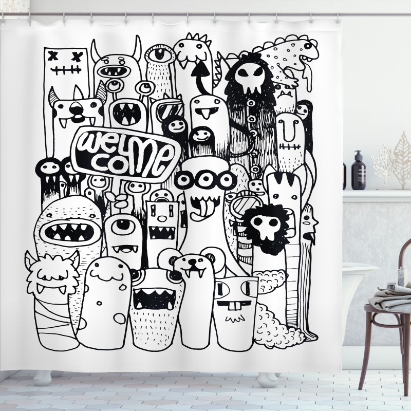 Welcoming Monster Shower Curtain