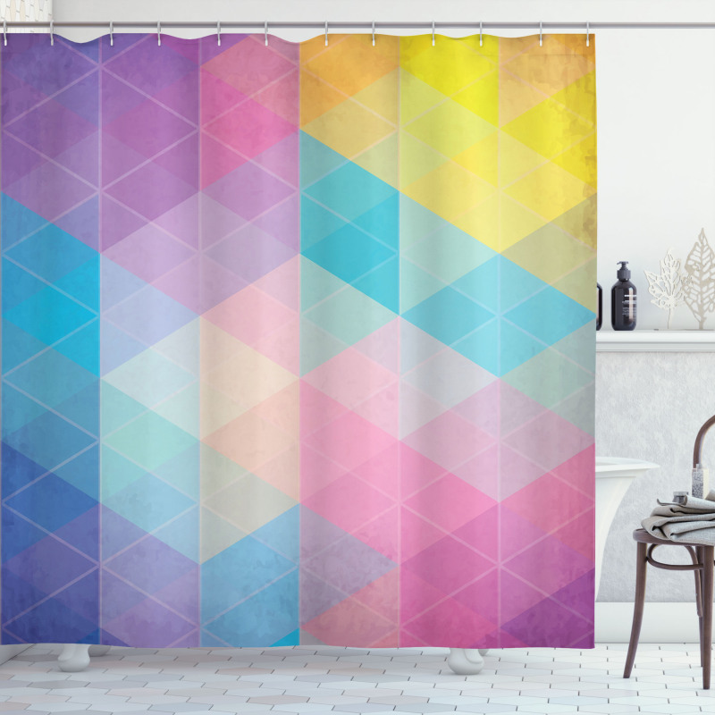 Triangles Dreamy Colors Shower Curtain