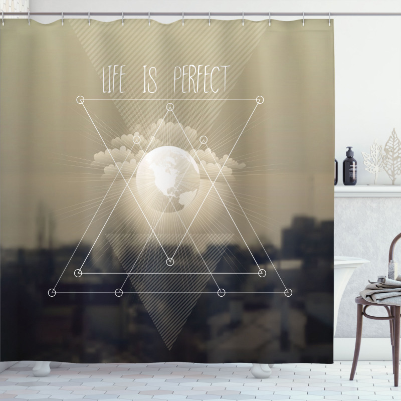 Life Is Perfect Vintage Shower Curtain