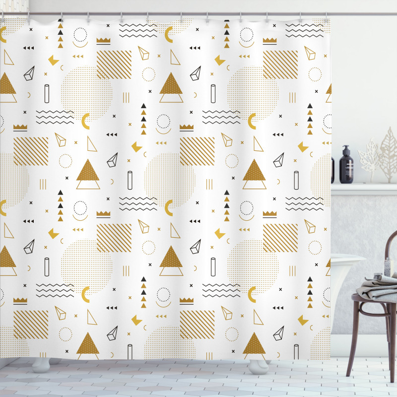 Memphis Geometric Shower Curtain