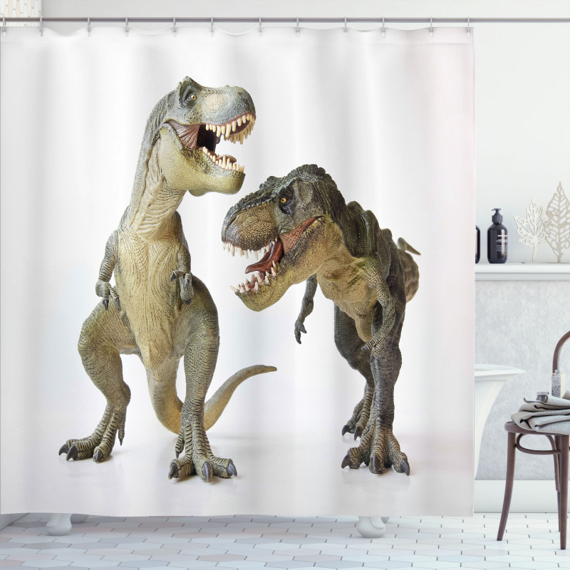 T-Rex Pair Predators Shower Curtain