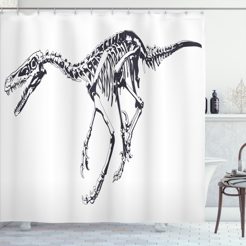 Skeleton Dead Predator Shower Curtain